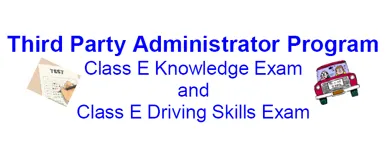 Student at driving exam