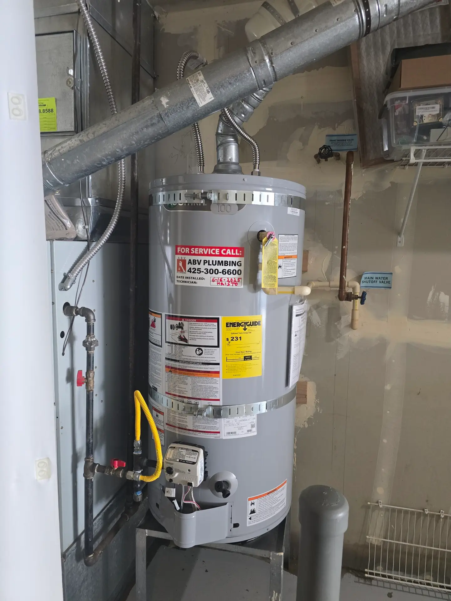 Water heater installation