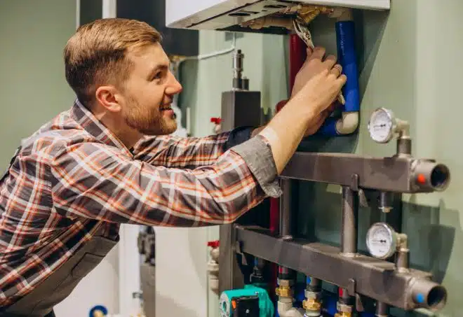 Ace Plumbing technician at work
