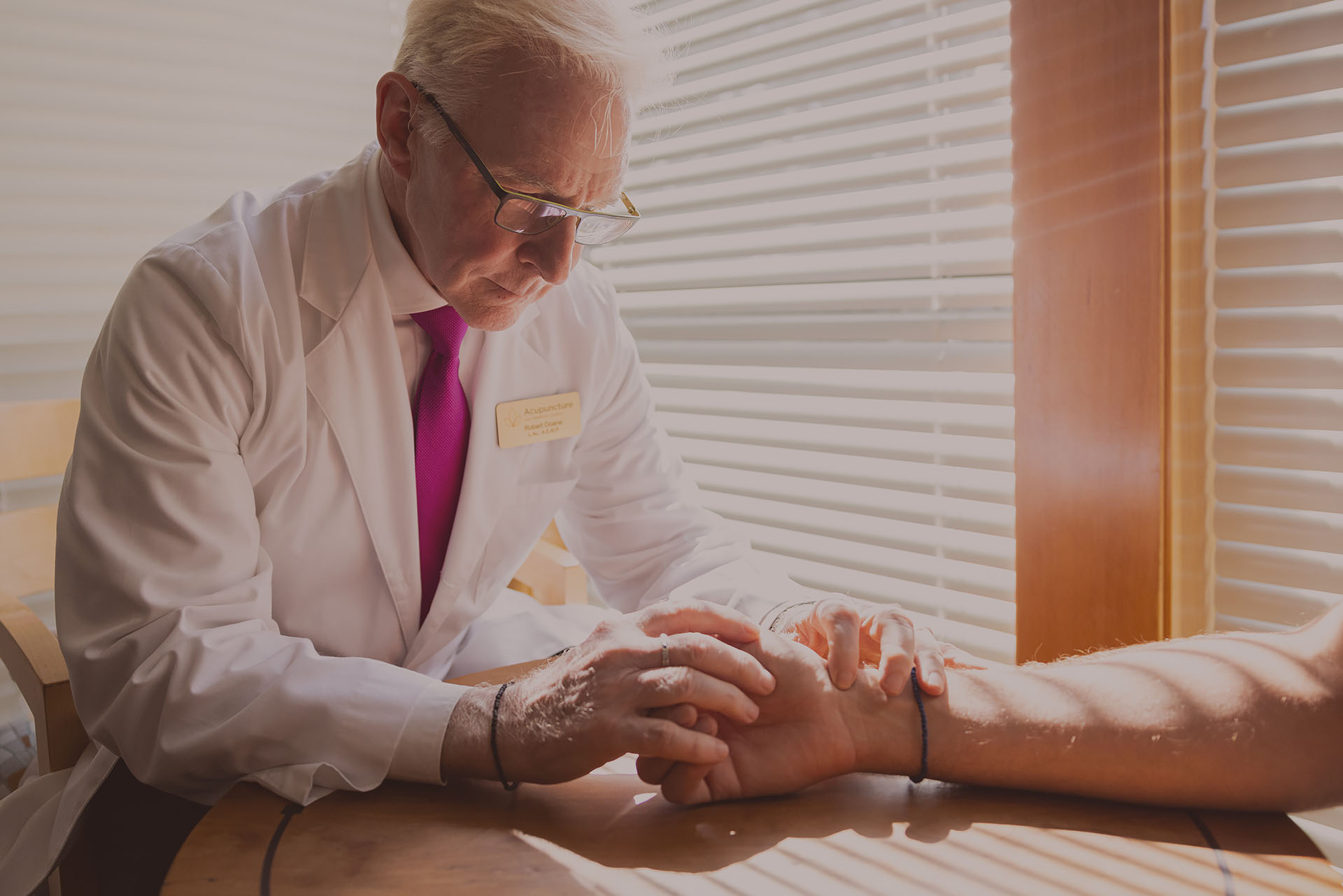 Acupuncture treatment at wellness center