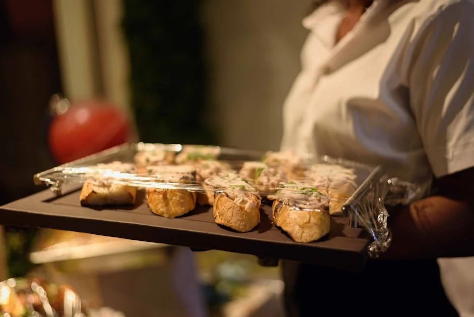 Appetizer service at event