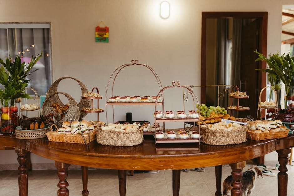 Buffet pastries and breads