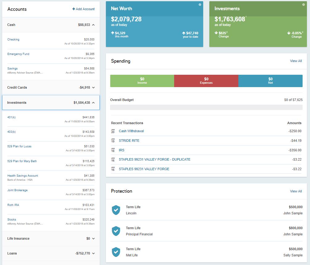 eMoney wealth portal