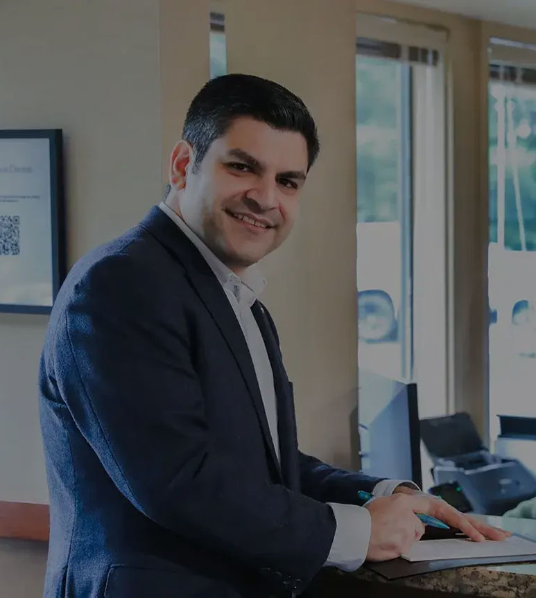 Dr. Najafi and patient at Bellevue Dentist