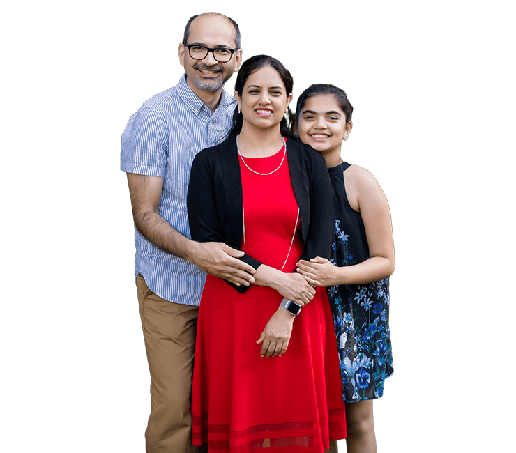 Dr. Taneja and her family