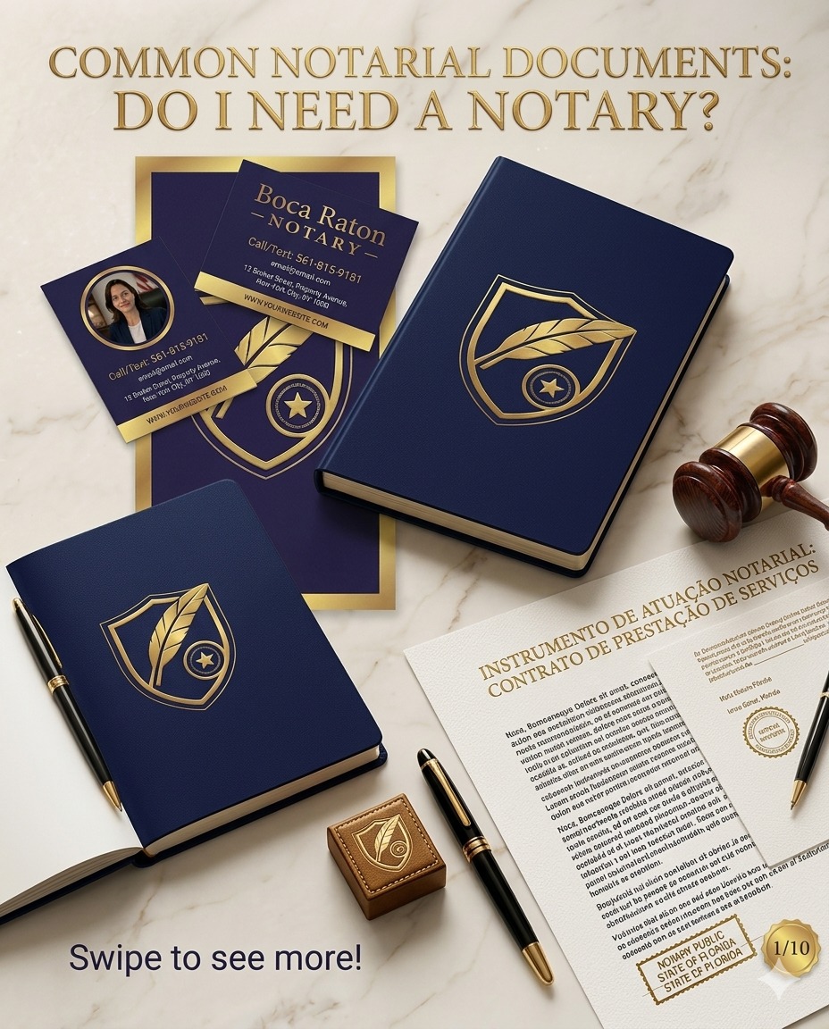 Common documents notarized by Boca Raton Notary