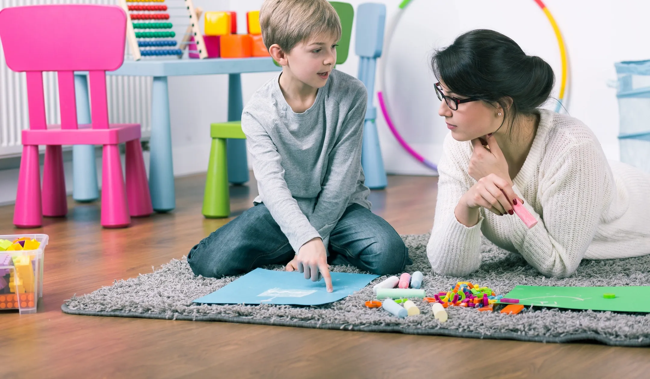 Speech therapy session