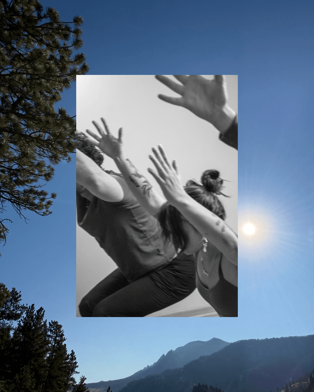 Yoga practice in studio