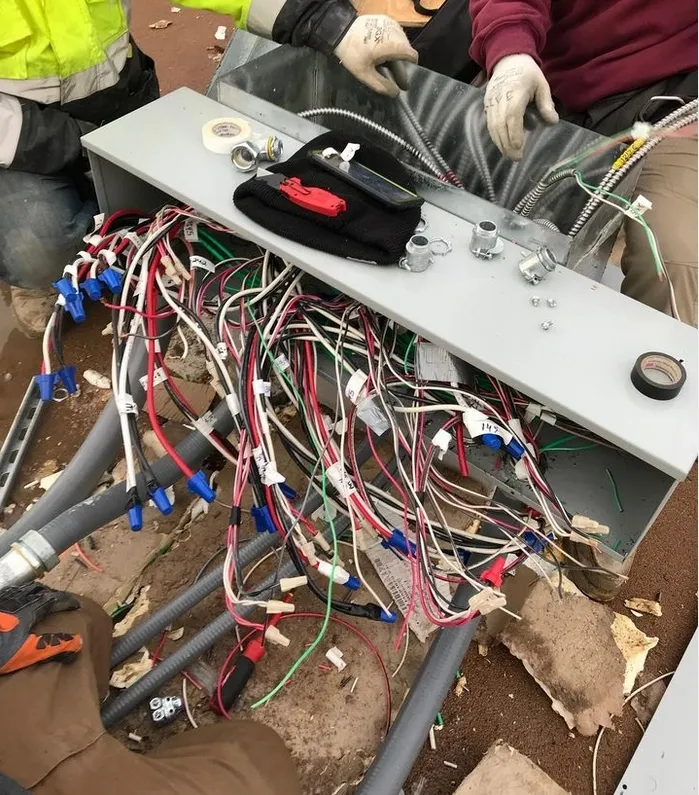 Camsan Inc. electricians at work