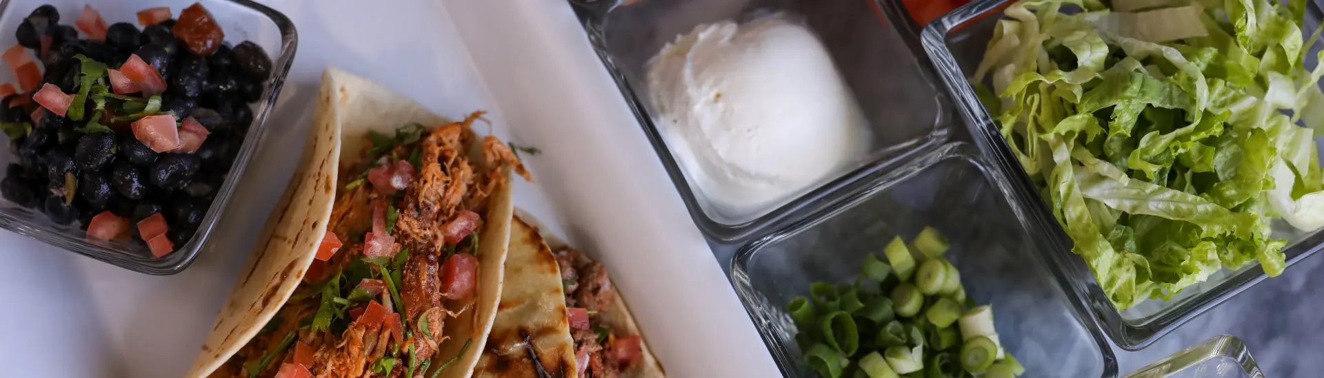 Corporate catering taco bar