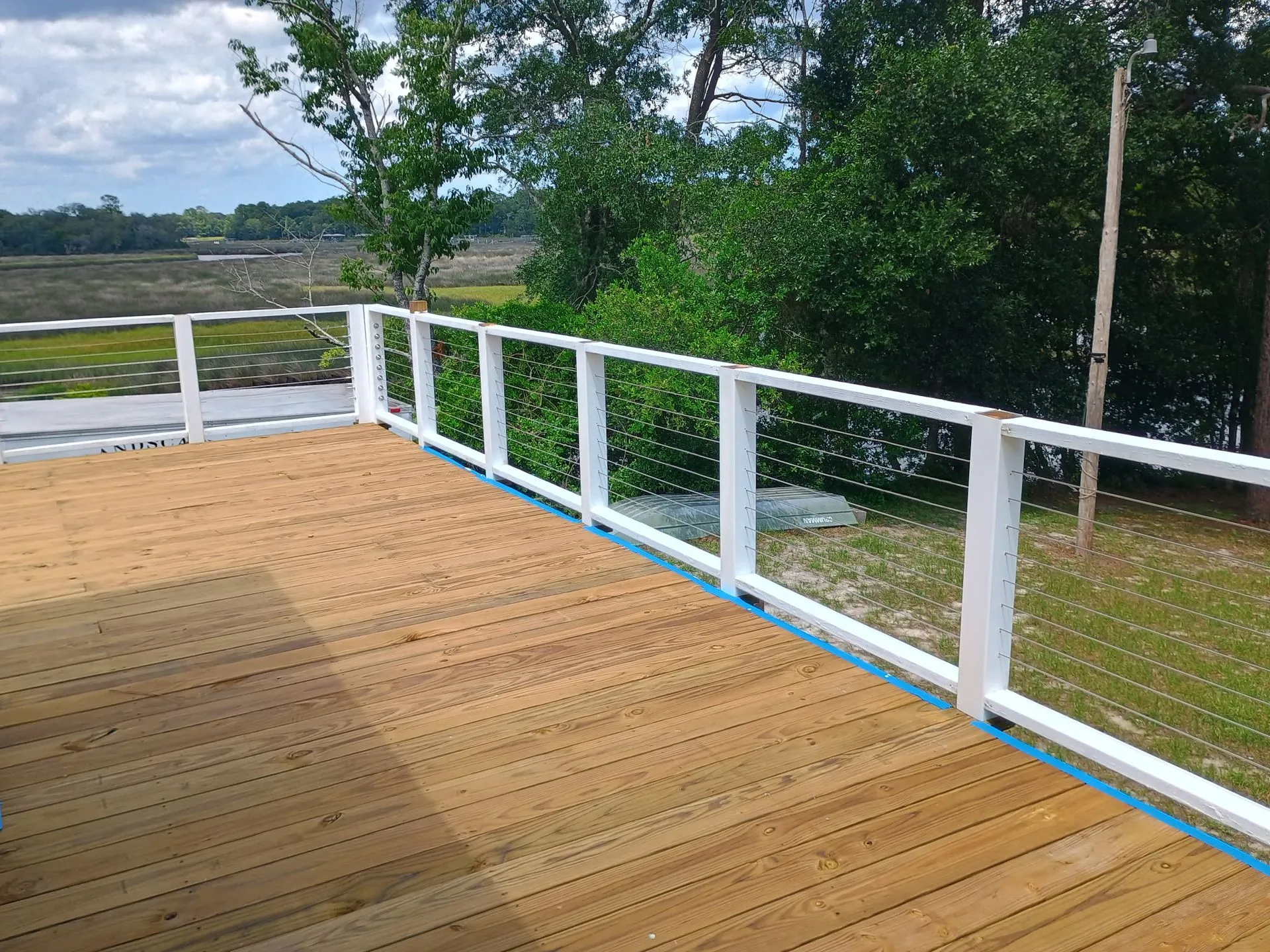 Wooden deck construction