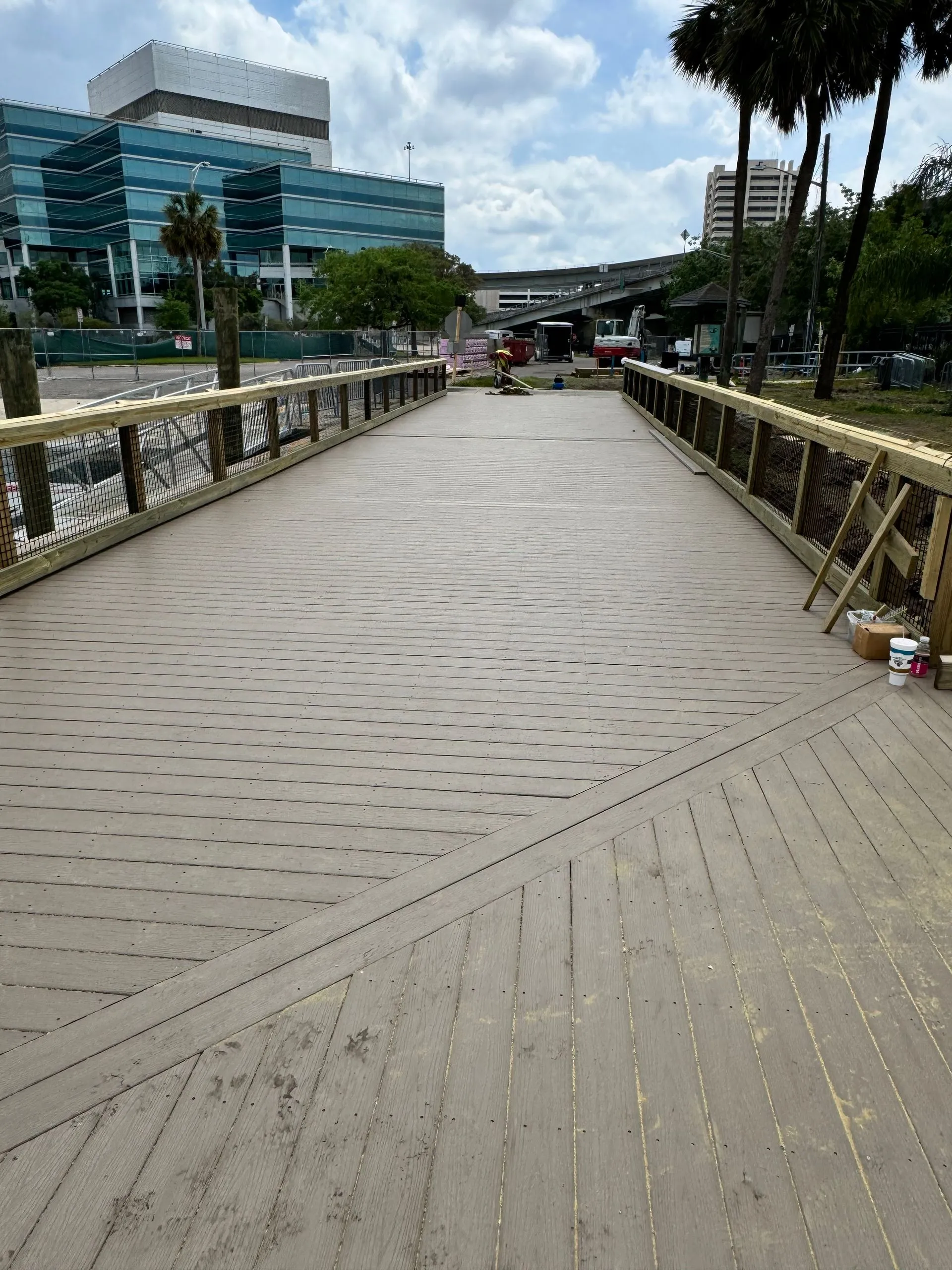 Marine construction boardwalk