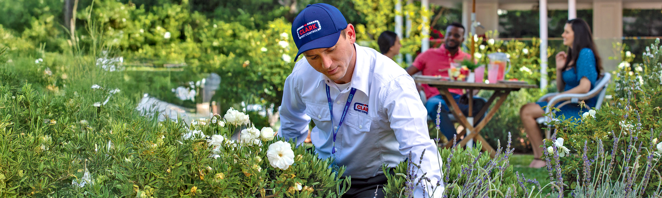 Clark technician performing pest inspection