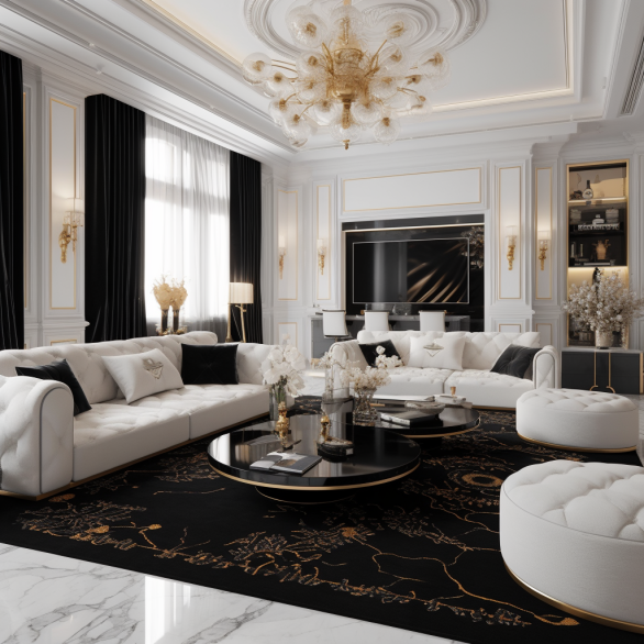 Clean and pristine home interior