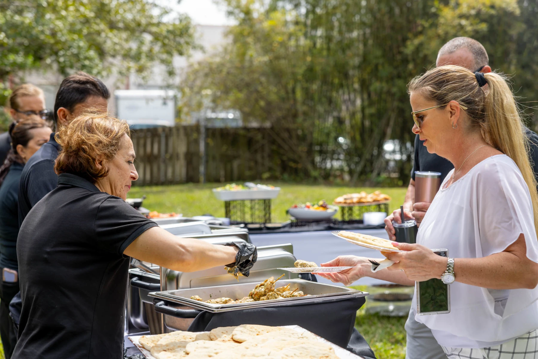 Catering food presentation