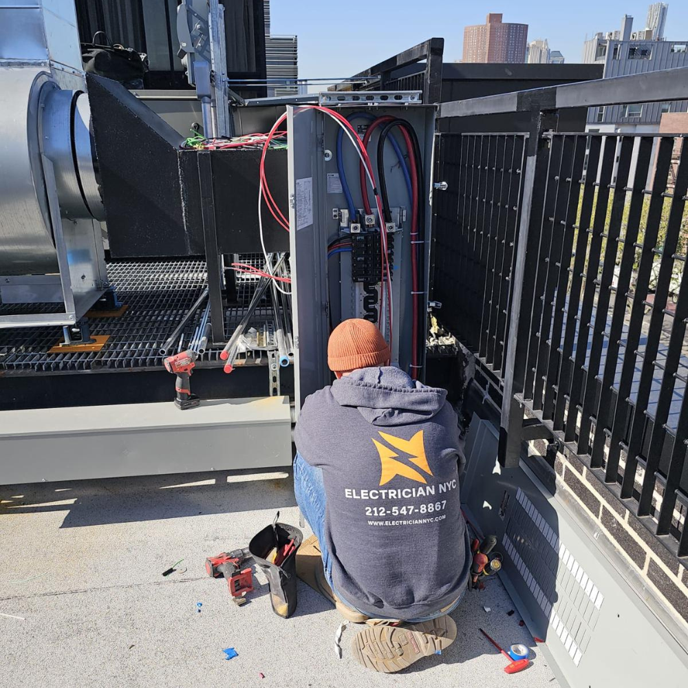 NYC electrical contractors at work