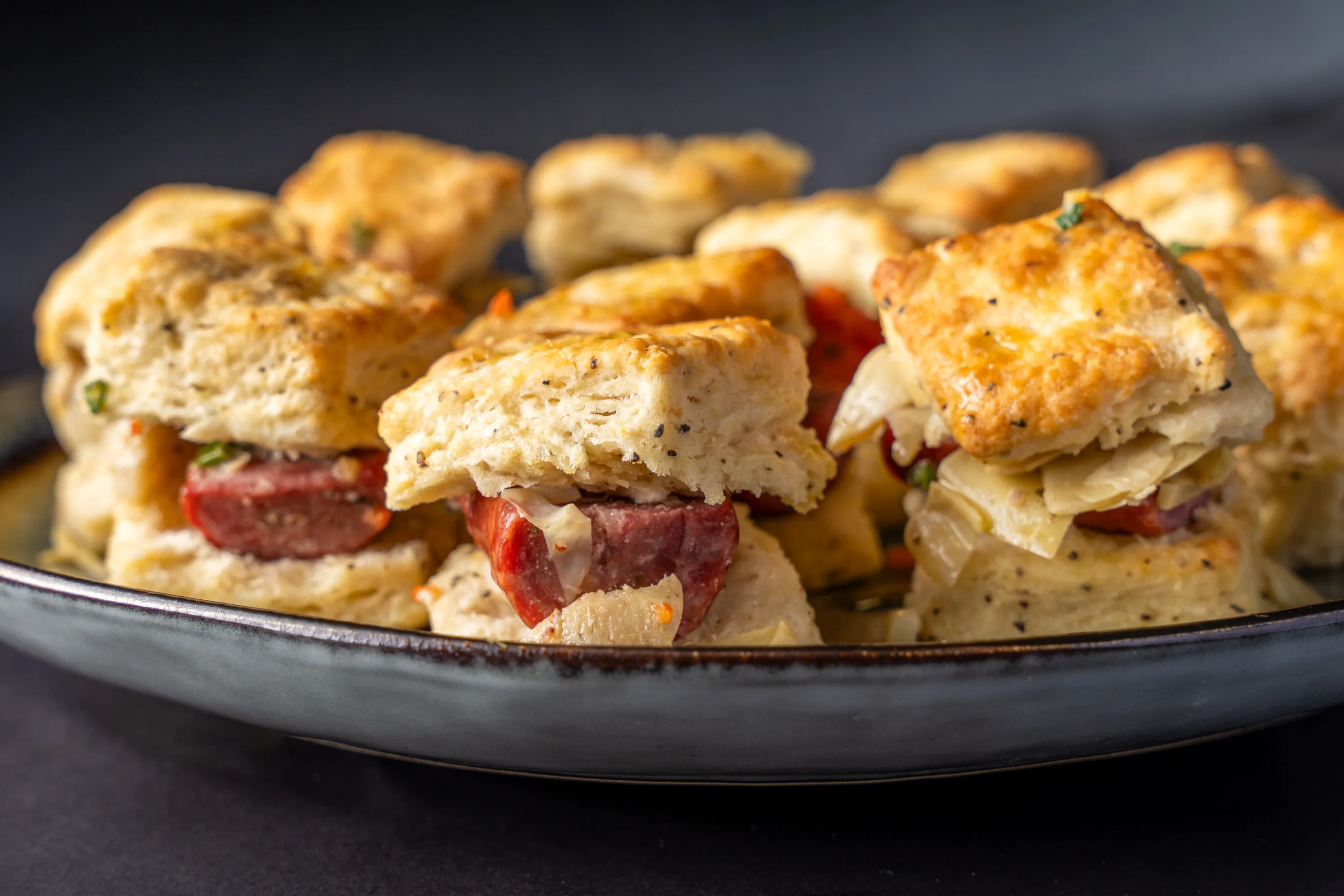 Party food — biscuit sandwiches