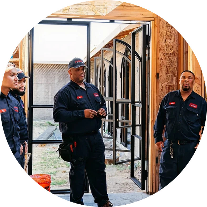 HVAC technicians at work