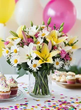 Birthday flowers - colorful birthday arrangements with celebrations