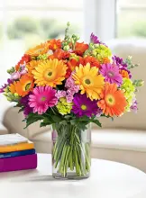 Just because flowers - cheerful mixed bouquet