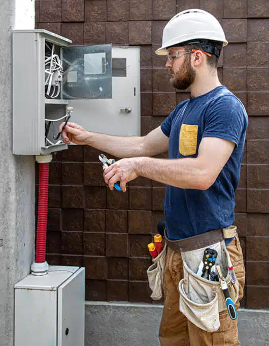HVAC technician at work