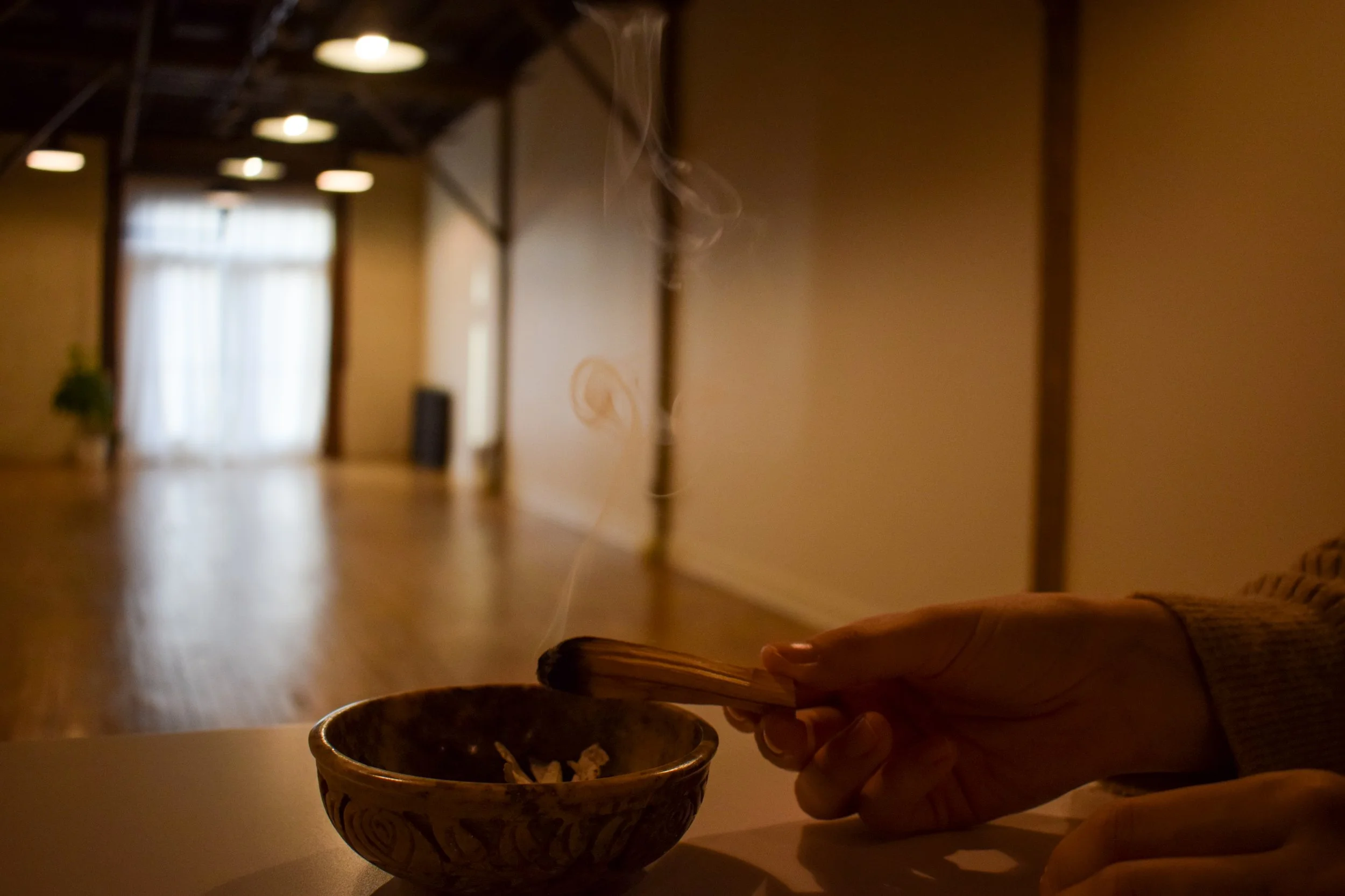 Yoga class in session