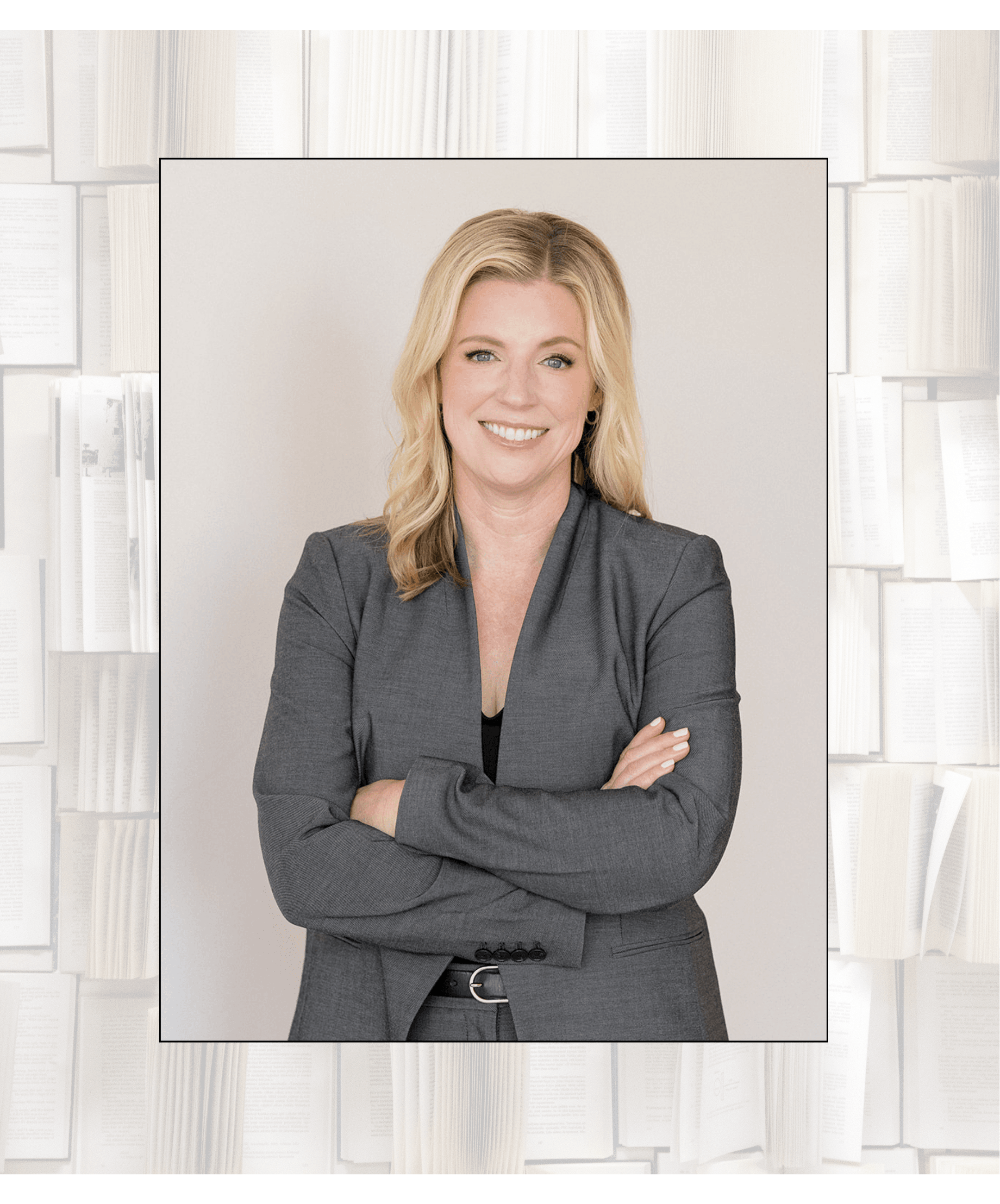 Jessica Webb, owner of Heartwood Law, in a blazer