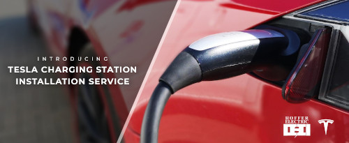 Tesla EV charging station installation