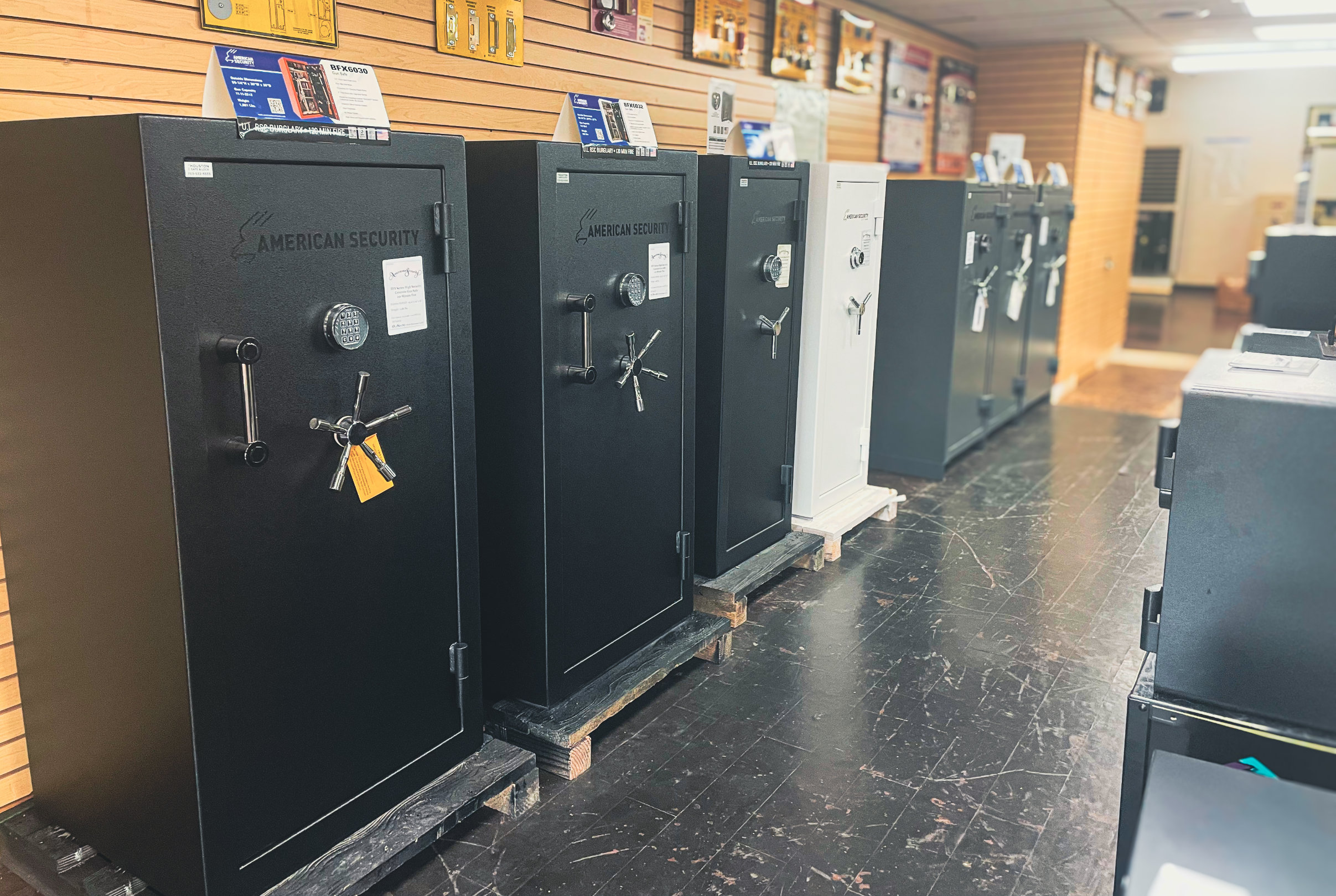 Houston Safe and Lock showroom interior
