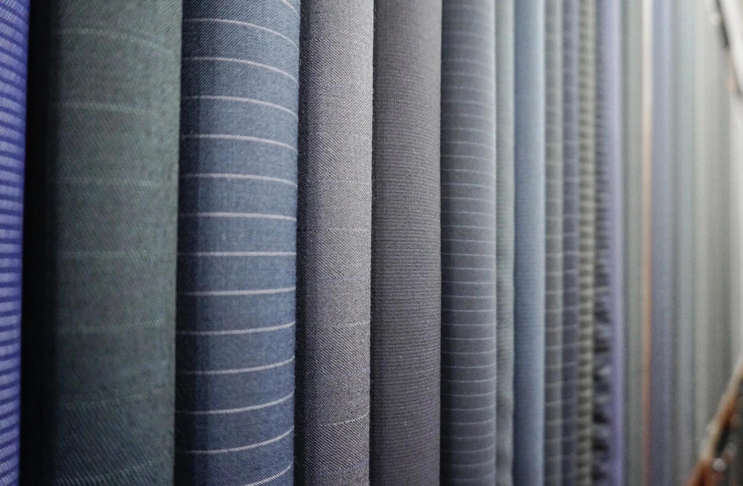 Bespoke suit fabric selection