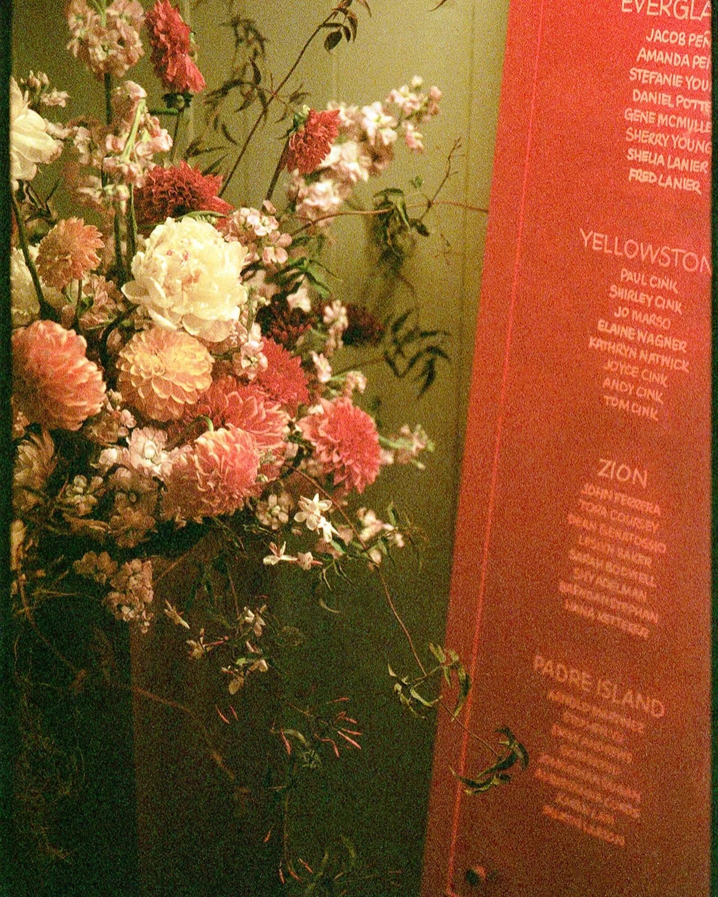 Gritty floral arrangement