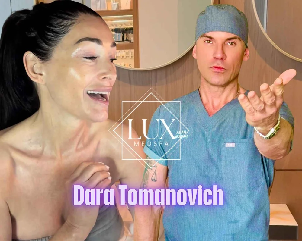 Client glowing after the best custom facial treatment at Lux MedSpa Brickell