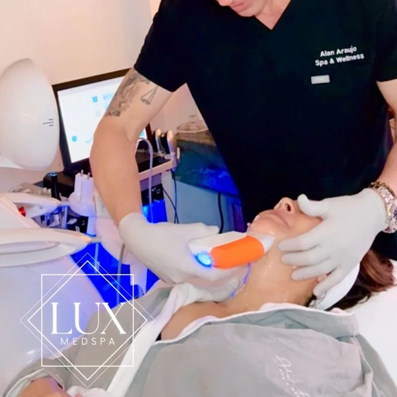 Client receiving Ultraformer MPT non-surgical facelift at Lux MedSpa Brickell