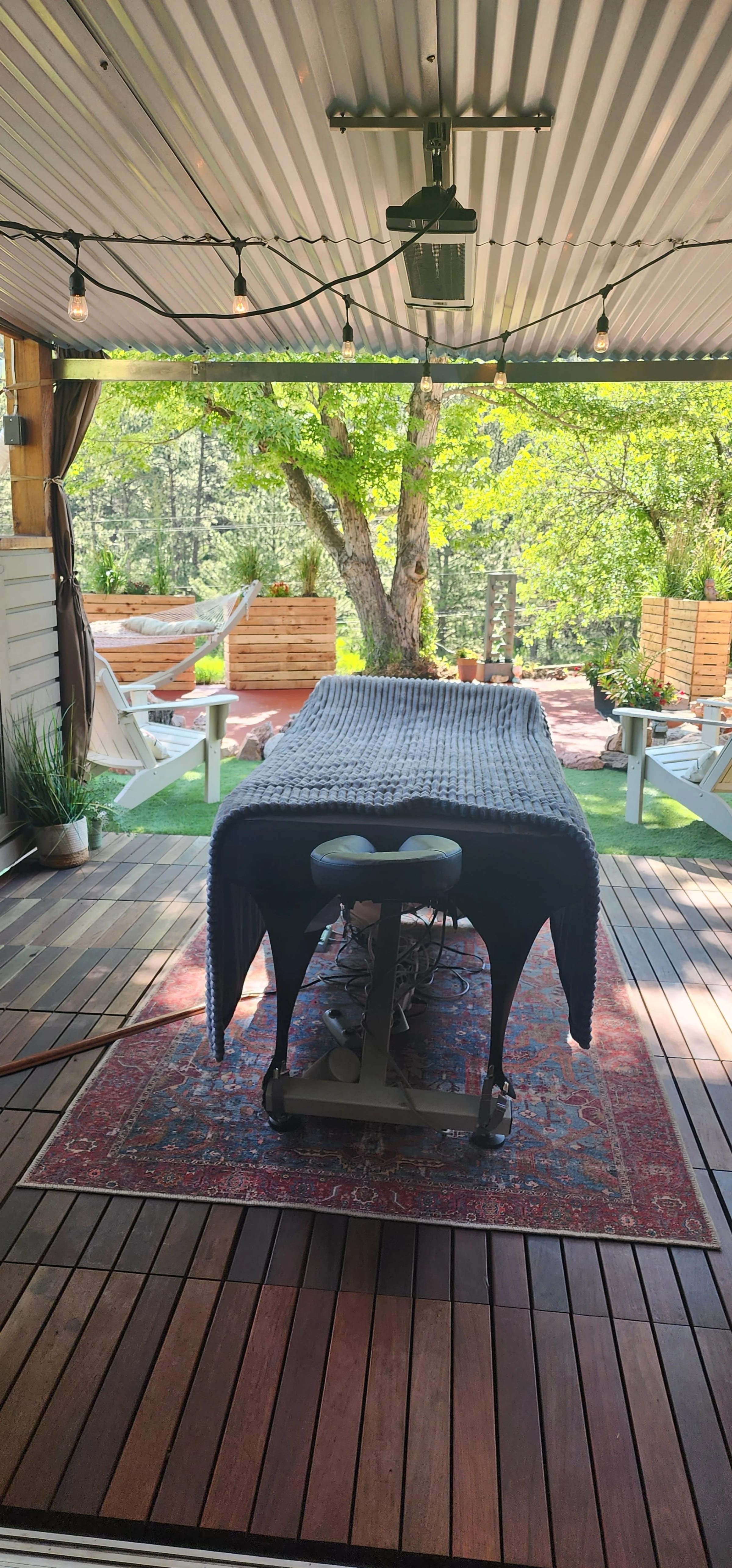 Deep Tissue Massage outdoors at Massage Mountain