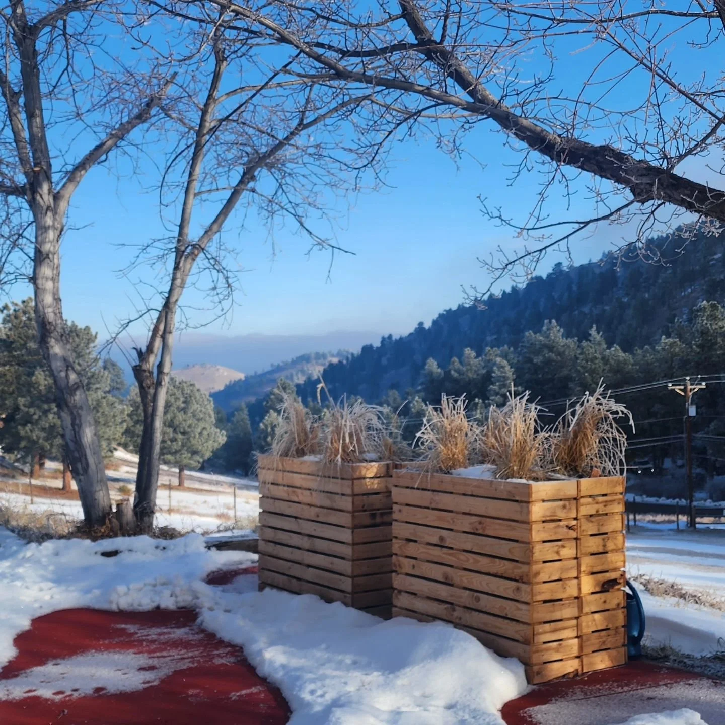 Boulder Colorado ice storm beauty at Massage Mountain