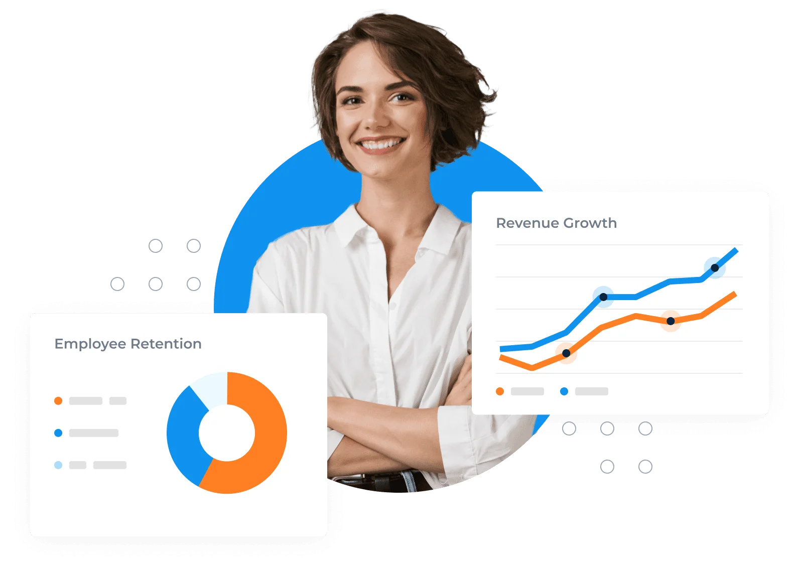 Professional presenting business growth analytics