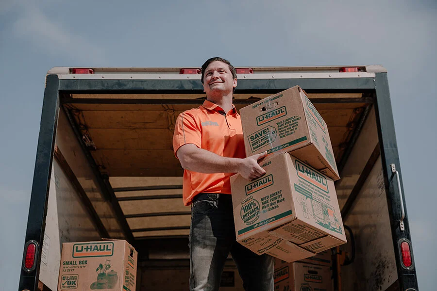 On Call Moving owner in moving truck