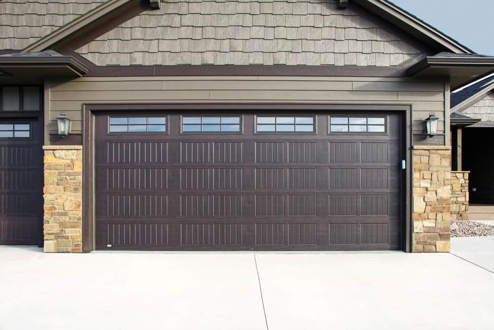 Thermacore insulated garage door walnut