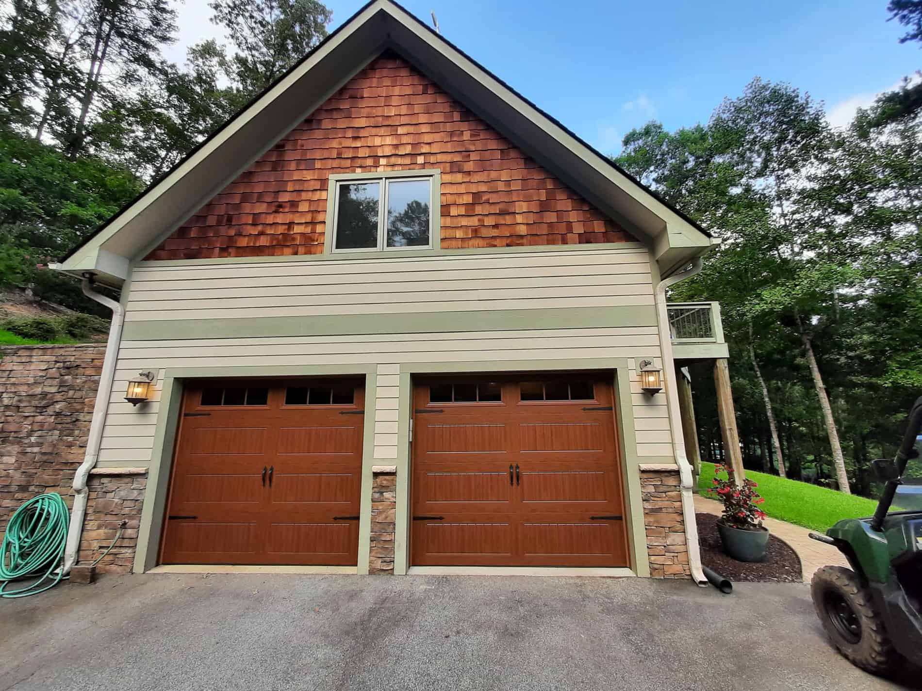 Golden Oak wood look garage door