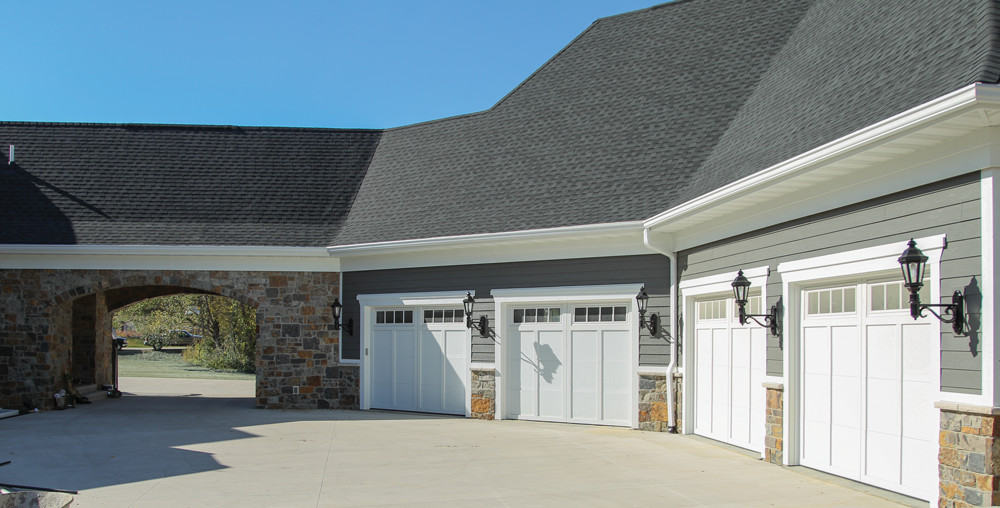 Courtyard style garage door