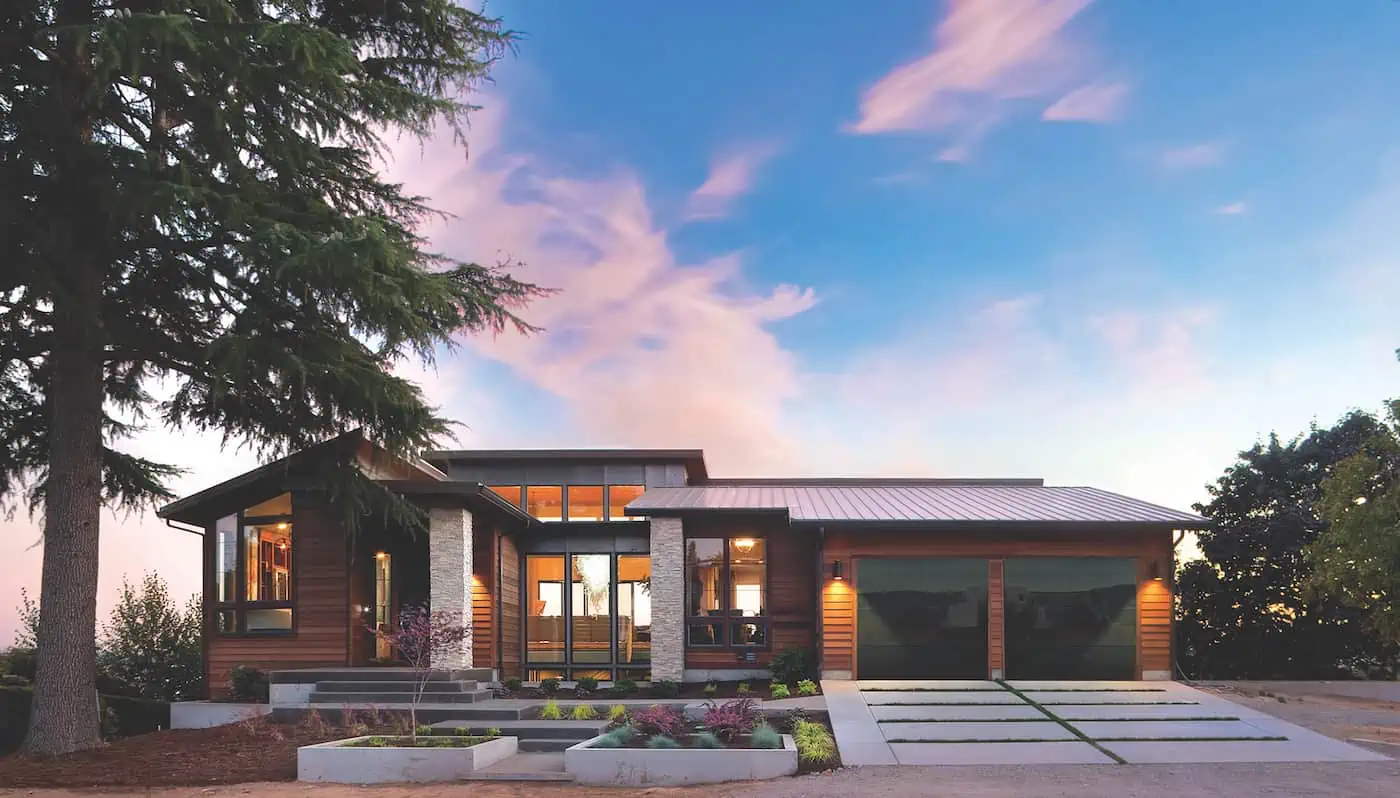 Modern garage door installation