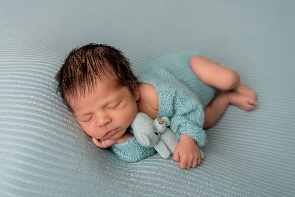 Newborn baby boy sleeping