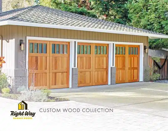 Custom wood garage door
