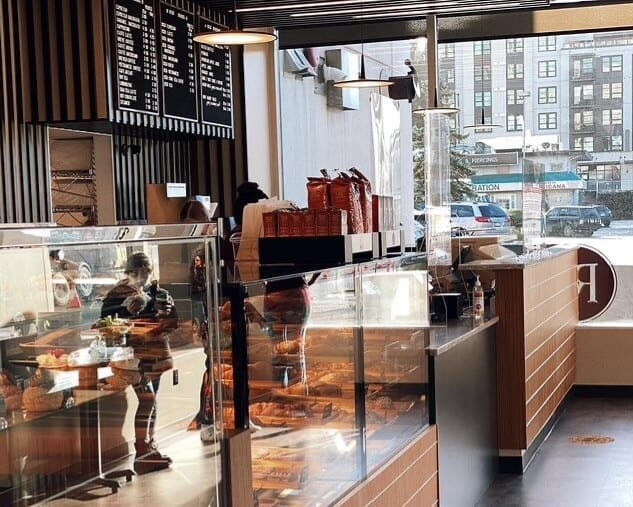 A person standing in the Royal Bakehouse