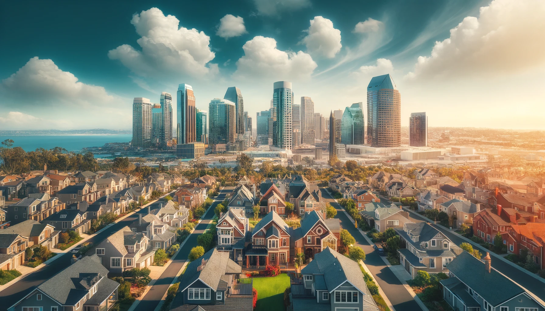 San Diego skyline with premium roofing