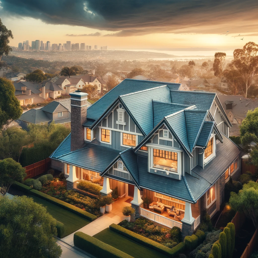 Completed residential roof