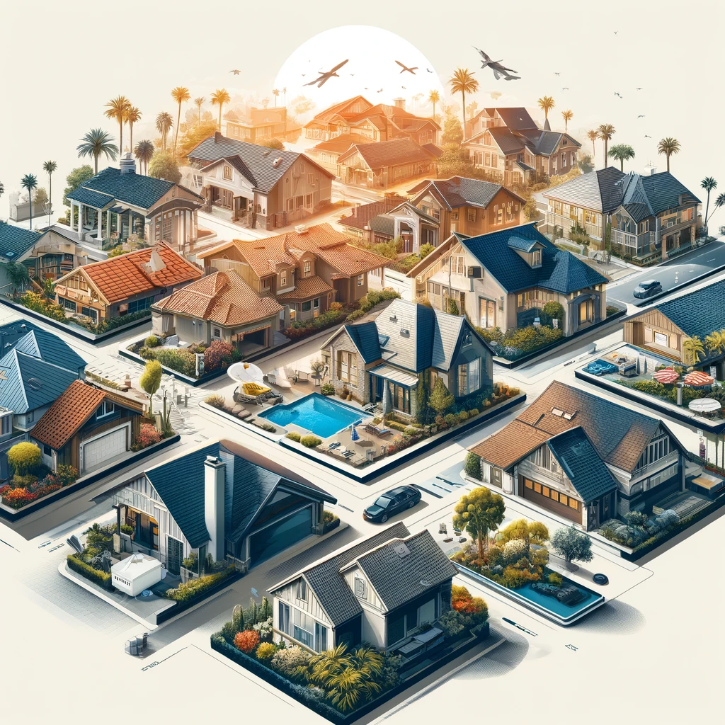 Residential and commercial roofing montage