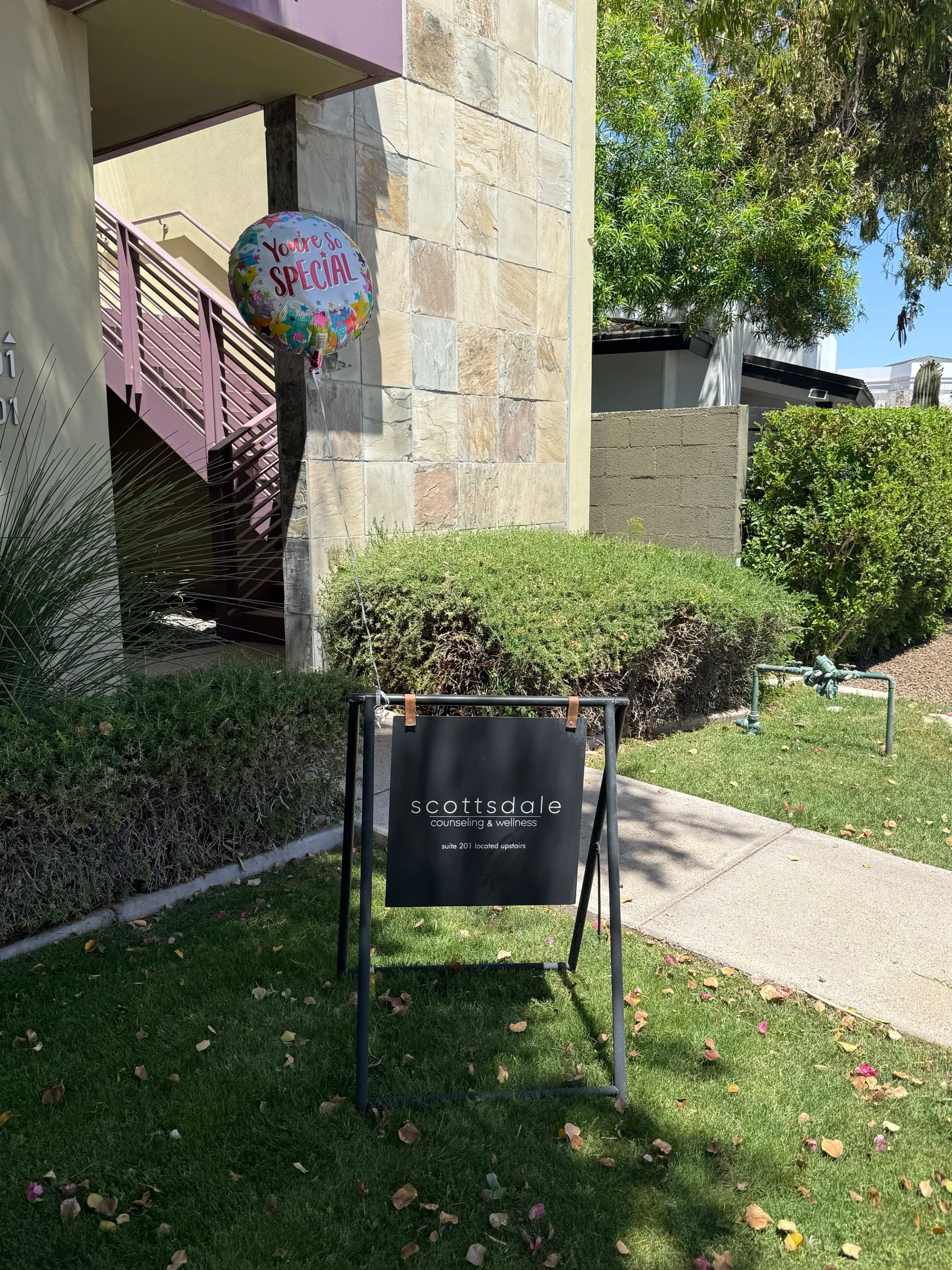 Scottsdale Counseling & Wellness sidewalk sign