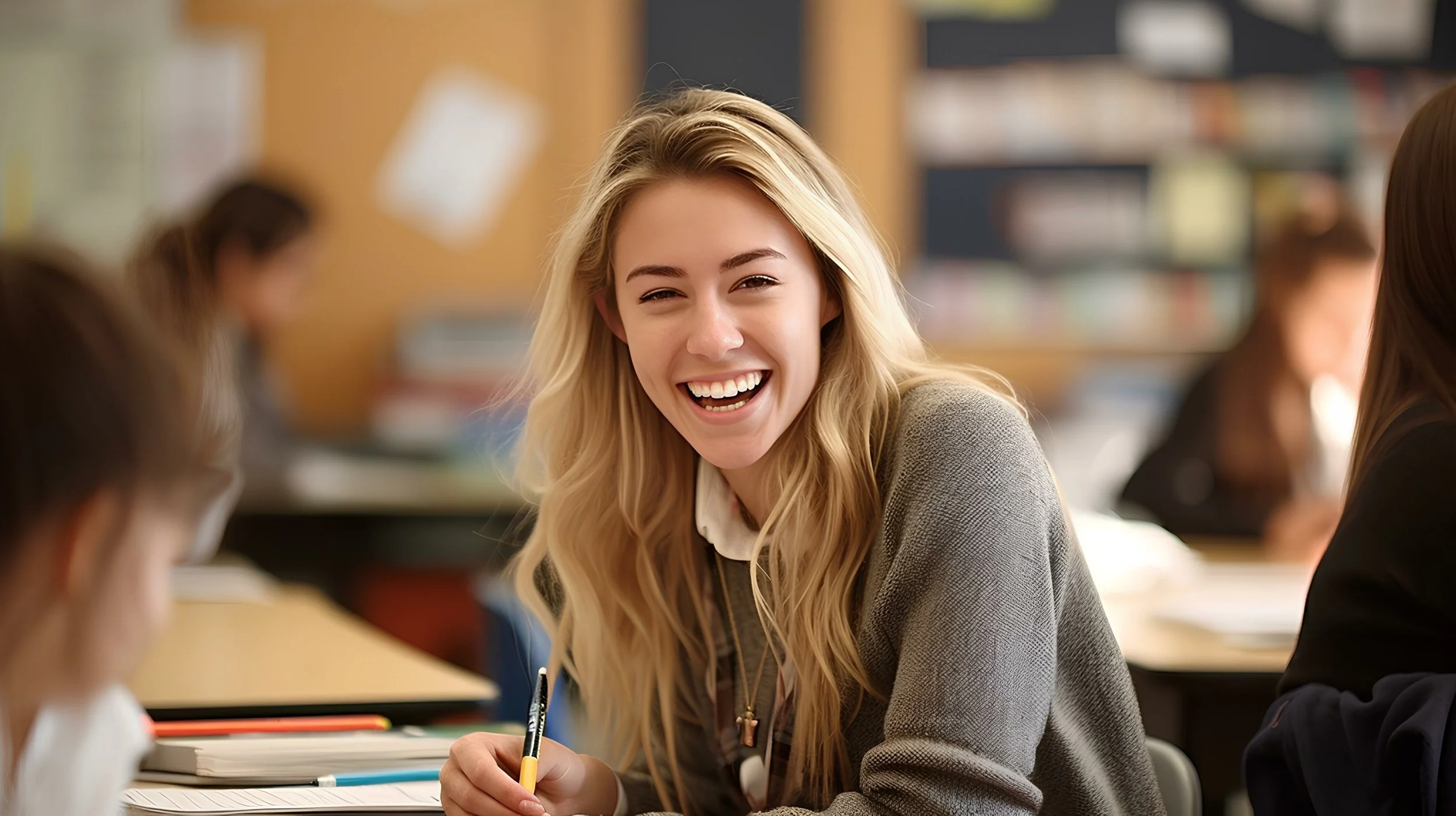 Students studying together