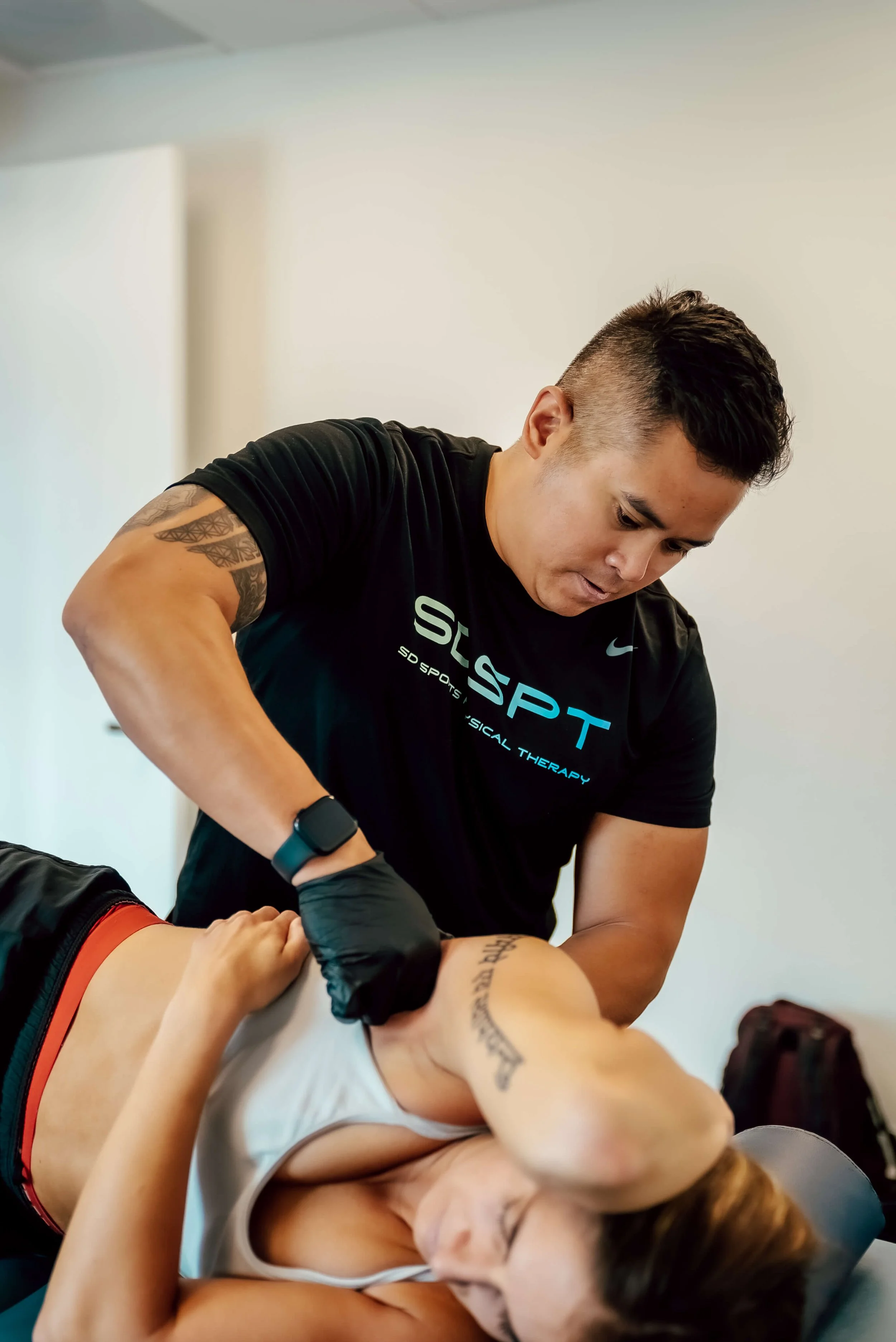 Physical therapy hands-on treatment